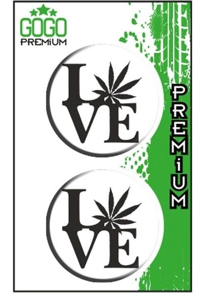 Love 1 (5x5 Cm) Ikili Damla Etiket