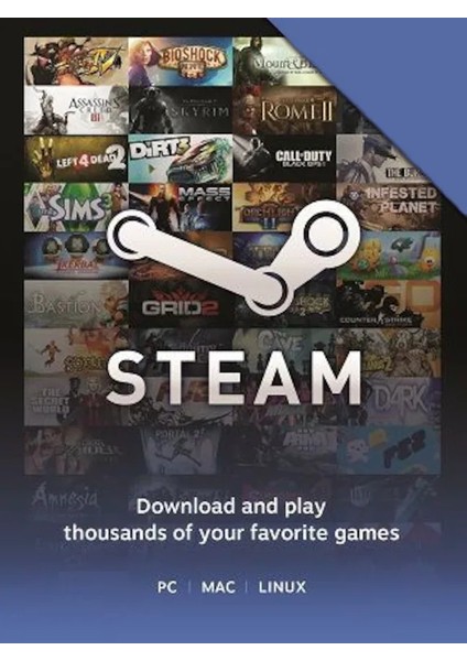 Steam Gift Card 30$ / 30 USD (TR)