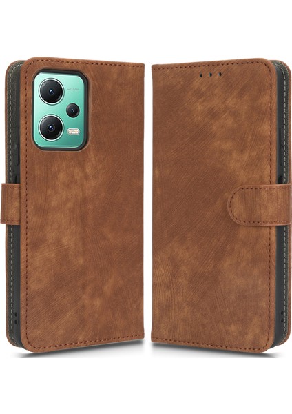Xiaomi Için Redmi Note 12 5g / Redmi Note 12 5g (Çin) / Poco X5 5g Tam Kapsam Rfıd Engelleme Deri Telefon Kılıf Stand Cüzdan Telefon Kabuğu (Yurt Dışından)