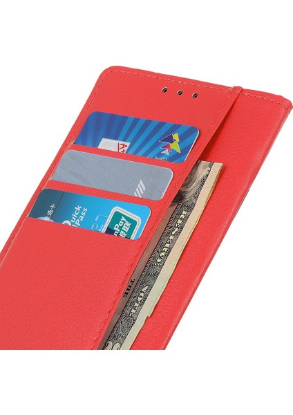 Xiaomi Redmi Telefon Koruyucu Kılıf Note 12 5g, Litchi Texture Pu Deri Deri Flip Stand Cüzdan Kapağı (Yurt Dışından)