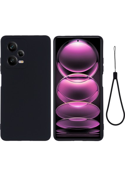 Lr Joyful Xiaomi Redmi Note 12 Pro 5g Sıvı Silikon Damla Damla Koruma Durumu Şok Geçirmez Cep Telefonu Koruyucu Kapak Kayış (Yurt Dışından)