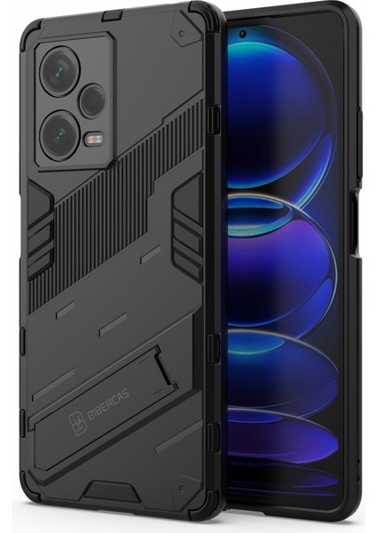 Xiaomi Redmi Note 12 Pro Plus 5g Sabit Pc+ Yumuşak Tpu Telefon Kılıfı Damla Geçirmez Kickstand Koruyucu Kapak (Yurt Dışından)