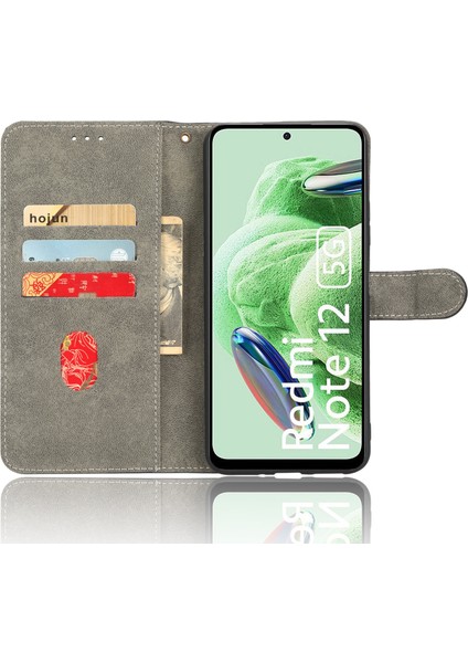 Xiaomi Için Redmi Note 12 5g / Redmi Note 12 5g (Çin) / Poco X5 5g Tam Kapsam Rfıd Engelleme Deri Telefon Kılıf Stand Cüzdan Telefon Kabuğu (Yurt Dışından)