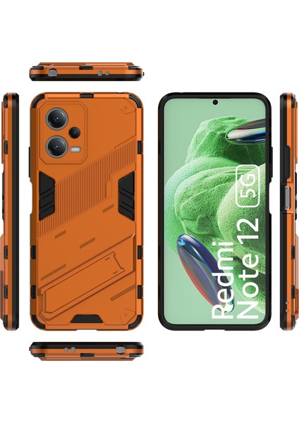 Xiaomi Redmi Kickstand Telefon Kılıfı Note 12 5g Sert Pc Yumuşak Tpu Koruyucu Kapak Anti-Damla Cep Telefon Kılıfı (Yurt Dışından)