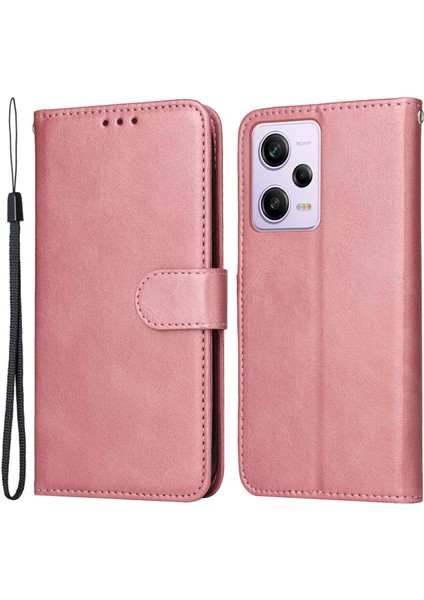 Xiaomi Için Redmi Note 12 Pro 5g Buzağı Dokusu Pu Deri Kılıf Stand Cüzdan Telefon Koruyucu Kapak Kayış (Yurt Dışından)