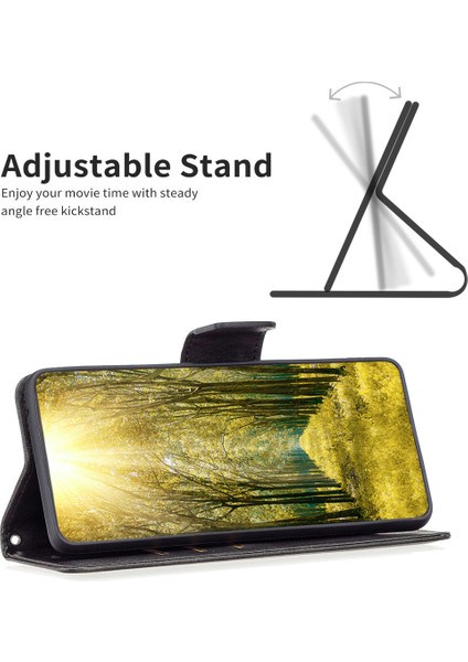 Lr Joyful Bf Deri Serisi-4 Xiaomi Redmi Telefon Kapağı Note 12 Pro 5g / Note 12 Pro Hız 5g / Poco X5 Pro 5g Anti-Drop Cüzdan Stand Kılıf Dergi Deri Kapağı Kayışlı (Yurt Dışından)