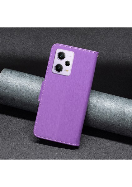 Xiaomi Redmi Cüzdan Telefon Kılıfı Note 12 Pro 5g / Note 12 Pro Speed ​​5g / Poco X5 Pro 5g Pu Deri Kılıf Düz Renk Stand Cep Telefonu Kapağı (Yurt Dışından)