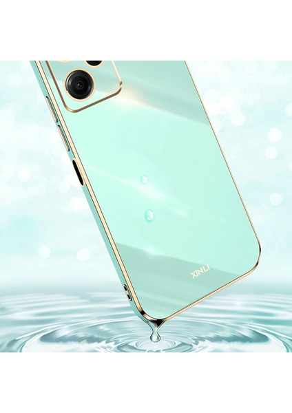 Xiaomi Için Xinli Poco X5 Pro 5g / Redmi Note 12 Pro Hız 5g Elektrokaplama Altın Kenar Telefon Kılıfı Esnek Tpu Anti-Drop Kapağı (Yurt Dışından)