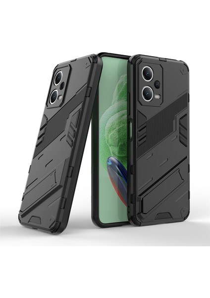 Xiaomi Redmi Kickstand Telefon Kılıfı Note 12 5g Sert Pc Yumuşak Tpu Koruyucu Kapak Anti-Damla Cep Telefon Kılıfı (Yurt Dışından)