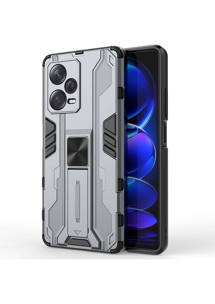 Xiaomi Redmi Note 12 Pro Plus 5g Yumuşak Tpu Sabit Pc Çift Katman Şok-Absorpsiyon Kapağı Kickstand Anti-Sracratch Koruyucu Telefon Kılıfı (Yurt Dışından)