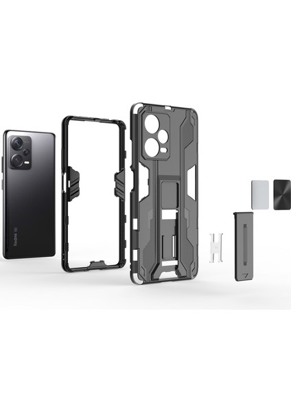 Xiaomi Redmi Note 12 Pro Plus 5g Yumuşak Tpu Sabit Pc Çift Katman Şok-Absorpsiyon Kapağı Kickstand Anti-Sracratch Koruyucu Telefon Kılıfı (Yurt Dışından) fiyatları
