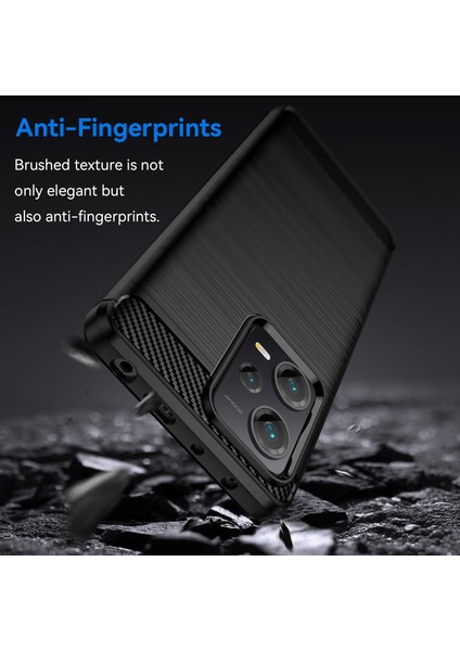 Xiaomi Redmi Note 12 Pro Plus 5g Anti-Fall Arka Kabuk, Karbon Fiber Doku Tpu Koruyucu Telefon Kapağı Fırçalanmış Cep Telefon Kılıfı (Yurt Dışından) fırsatları