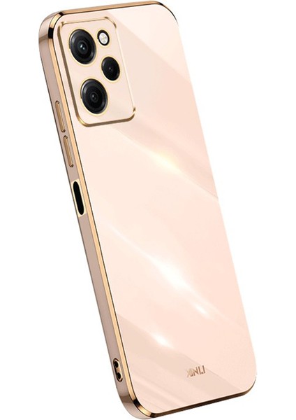 Lr Joyful Xiaomi Için Xinli Poco X5 Pro 5g / Redmi Note 12 Pro Hız 5g Elektrokaplama Altın Kenar Telefon Kılıfı Esnek Tpu Anti-Drop Kapağı (Yurt Dışından)