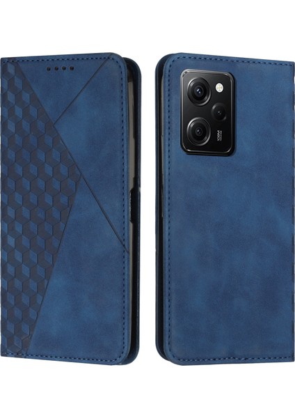 Xiaomi Redmi Note 12 Pro Speed ​​5g / Poco X5 Pro 5g Cep Telefon Kılıf Stand Standı Cüzdan Baskılı Rhombus Desen Deri Kapak (Yurt Dışından)