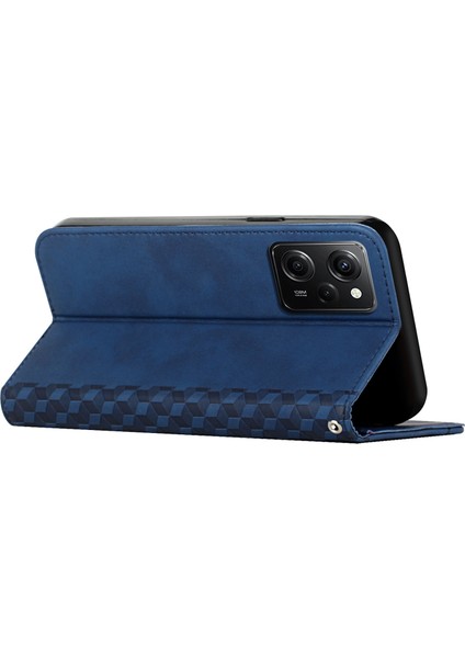 Xiaomi Redmi Note 12 Pro Speed ​​5g / Poco X5 Pro 5g Cep Telefon Kılıf Stand Standı Cüzdan Baskılı Rhombus Desen Deri Kapak (Yurt Dışından)