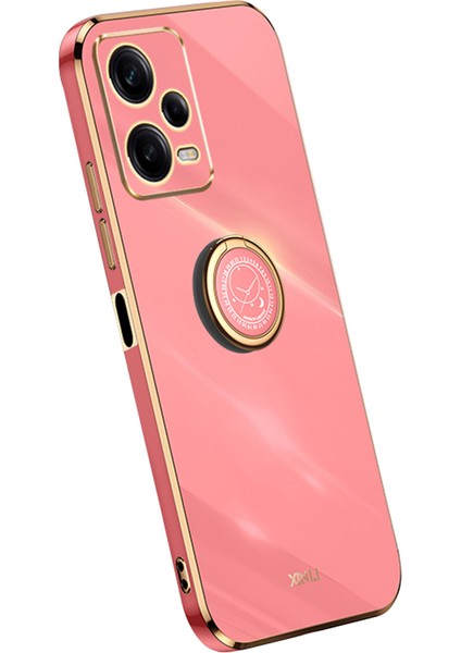 Xiaomi Redmi Xinli Telefon Kılıfı Note 12 Pro Plus 5g, Elektraplatma Altın Kenar Yüzük Tutucu Kickstand Tpu Telefon Kapağı (Yurt Dışından)