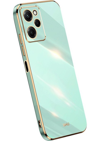 Xiaomi Için Xinli Poco X5 Pro 5g / Redmi Note 12 Pro Hız 5g Elektrokaplama Altın Kenar Telefon Kılıfı Esnek Tpu Anti-Drop Kapağı (Yurt Dışından)