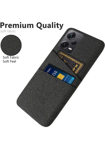 Xiaomi Redmi Note 12 Pro Plus 5g Kumaş Doku Telefon Geri Kapak Ince Uygun Cep Telefonu Koruyucu Kılıf 2 Kart Yuvası (Yurt Dışından)