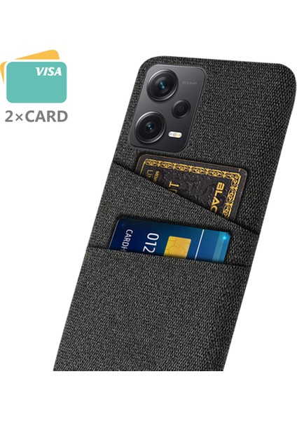 Xiaomi Redmi Note 12 Pro Plus 5g Kumaş Doku Telefon Geri Kapak Ince Uygun Cep Telefonu Koruyucu Kılıf 2 Kart Yuvası (Yurt Dışından)