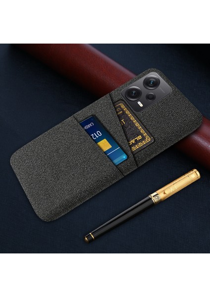 Xiaomi Redmi Note 12 Pro Plus 5g Kumaş Doku Telefon Geri Kapak Ince Uygun Cep Telefonu Koruyucu Kılıf 2 Kart Yuvası (Yurt Dışından)