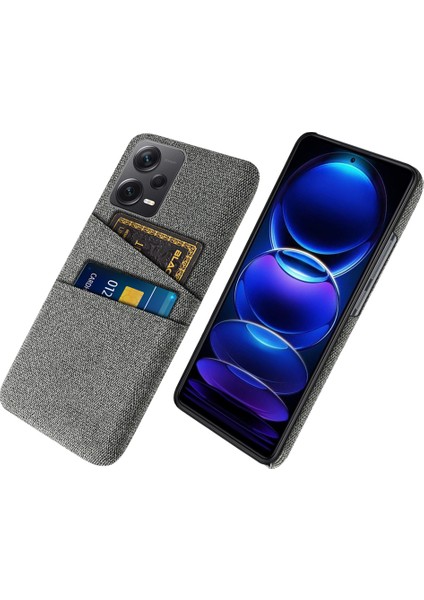 Xiaomi Redmi Note 12 Pro Plus 5g Kumaş Doku Telefon Geri Kapak Ince Uygun Cep Telefonu Koruyucu Kılıf 2 Kart Yuvası (Yurt Dışından)