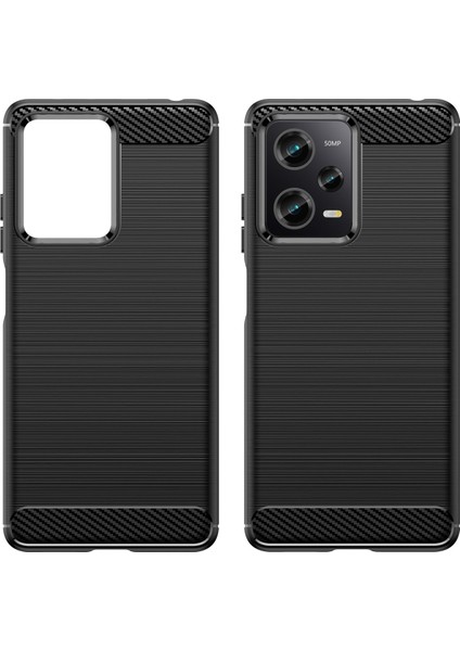 Xiaomi Redmi Note 12 Pro 5g Çarpışma Geçirmez Karbon Fiber Doku Tpu Koruyucu Telefon Kapağı Fırçalanmış Cep Telefonu Kılıfı (Yurt Dışından) modelleri