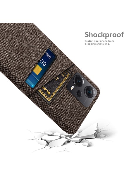Xiaomi Redmi Note 12 Pro Plus 5g Kumaş Doku Telefon Geri Kapak Ince Uygun Cep Telefonu Koruyucu Kılıf 2 Kart Yuvası (Yurt Dışından)