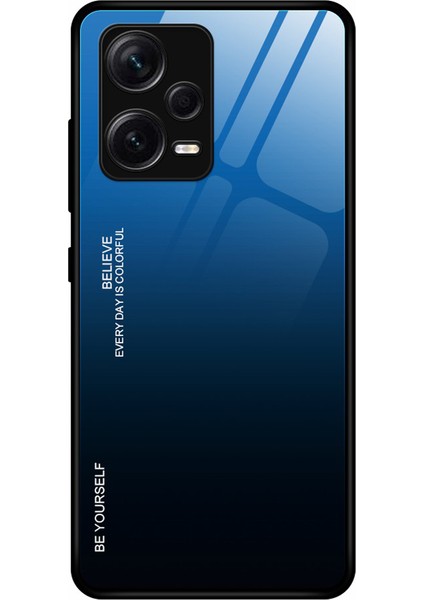 Xiaomi Redmi Note 12 Pro Plus 5g Gradyan Renk Temsilli Cam Sert Pc Yumuşak Tpu Kasa Şok Geçirmez Cep Telefonu Kapağı (Yurt Dışından)