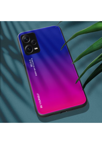 Xiaomi Redmi Note 12 Pro Plus 5g Gradyan Renk Temsilli Cam Sert Pc Yumuşak Tpu Kasa Şok Geçirmez Cep Telefonu Kapağı (Yurt Dışından)