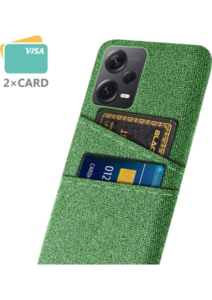 Xiaomi Redmi Note 12 Pro Plus 5g Kumaş Doku Telefon Geri Kapak Ince Uygun Cep Telefonu Koruyucu Kılıf 2 Kart Yuvası (Yurt Dışından)