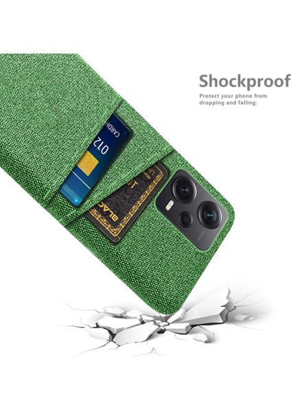 Xiaomi Redmi Note 12 Pro Plus 5g Kumaş Doku Telefon Geri Kapak Ince Uygun Cep Telefonu Koruyucu Kılıf 2 Kart Yuvası (Yurt Dışından)