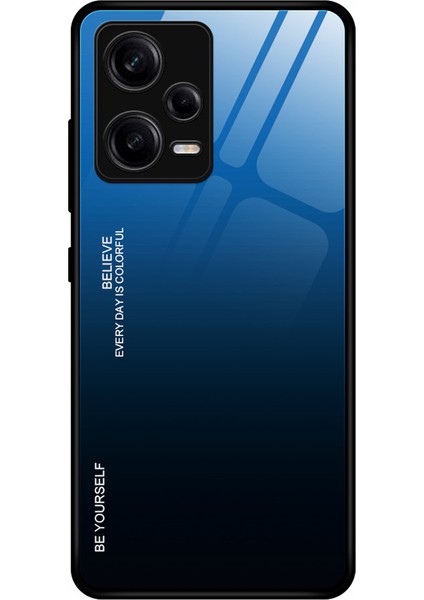 Xiaomi Redmi Note 12 Pro 5g / Note 12 Pro Speed ​​5g / Poco X5 Pro 5g Gradyan Renk Anti-Drop Telefon Kılıfı Temperli Cam Sert Pc Yumuşak Tpu Koruyucu Kapak (Yurt Dışından)