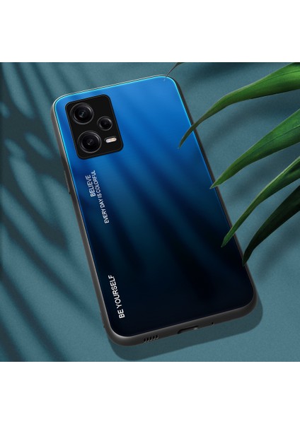 Xiaomi Redmi Note 12 Pro 5g / Note 12 Pro Speed ​​5g / Poco X5 Pro 5g Gradyan Renk Anti-Drop Telefon Kılıfı Temperli Cam Sert Pc Yumuşak Tpu Koruyucu Kapak (Yurt Dışından) modelleri