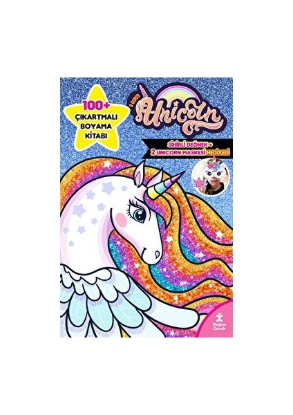 I Love Unicorn 100+ Çıkartma Hediyeli Boyama Kitabı