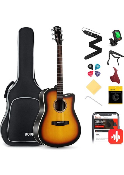 EC1020 Cutaway Akustik Gitar Paketi (Sunburst)