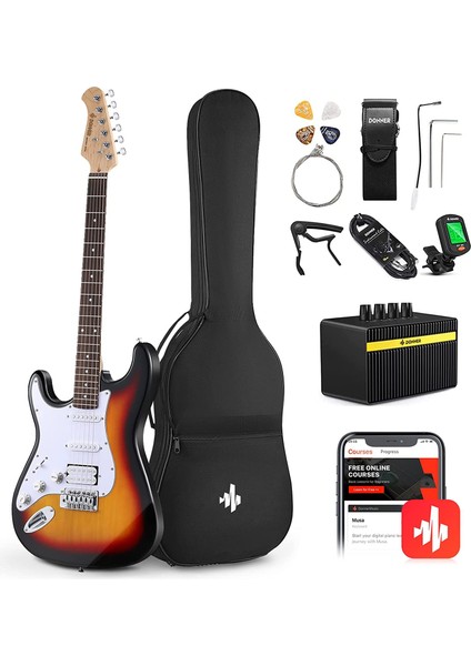 DST-100SL Solak Elektro Gitar Seti (Sunburst)