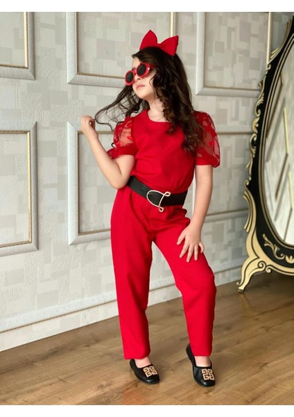 k Black And Red Kokoş Tulum Set