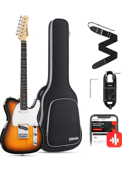 DTC-100S Telecaster Elektro Gitar Paketi (Sunburst)