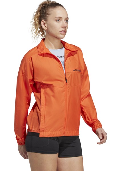 Turuncu Kadın Ceket HZ4237 W mt Wind Jacke