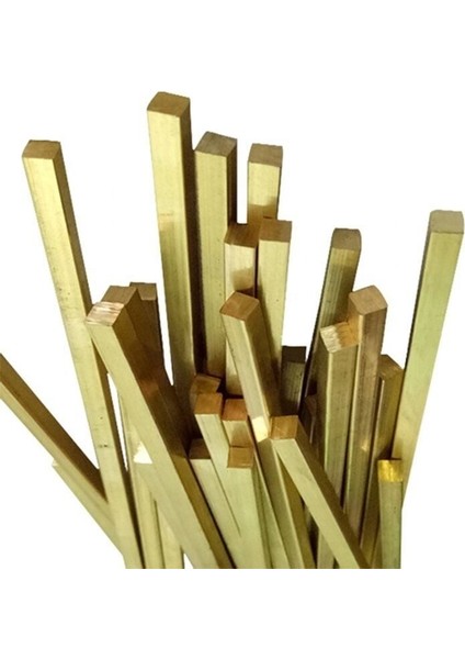 15 mm Kare Pirinç Çubuk - 1 Metre
