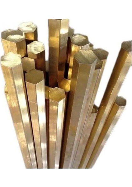 55 mm Altıköşe Altıgen Pirinç Çubuk - 3 Metre