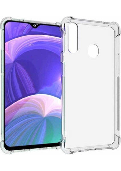 Samsung Galaxy A20S Şeffaf Kılıf Köşelerde Darbelere Karşı Ultra Kalınlık (Antishock)