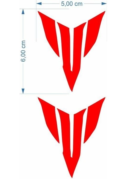 mt Logo 5 x 5 cm Kırmızı Sticker 2 Li
