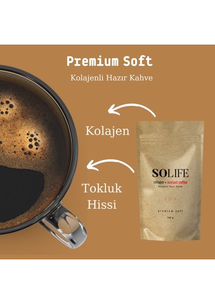 Kolajenli Hazır Kahve Premium Soft 100 gr