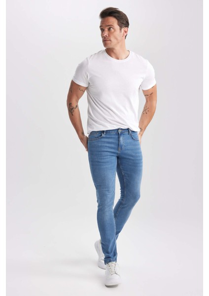 Carlo Skinny Fit Ekstra Dar Kalıp Normal Bel Ekstra Dar Paça Jean Pantolon A2876AX23SM