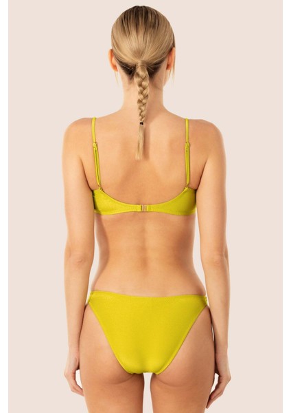 3409 Yeşil Simli Kaplı Bikini Takımı