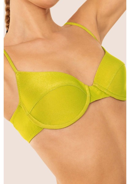 3409 Yeşil Simli Kaplı Bikini Takımı modelleri