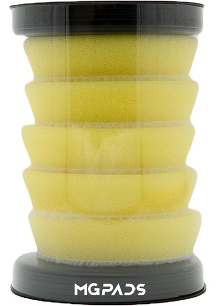 Hare Giderici Cila Süngeri 65/55 mm 5'li Paket (Sarı)- Mini Polisaj Makinesi Uyumlu