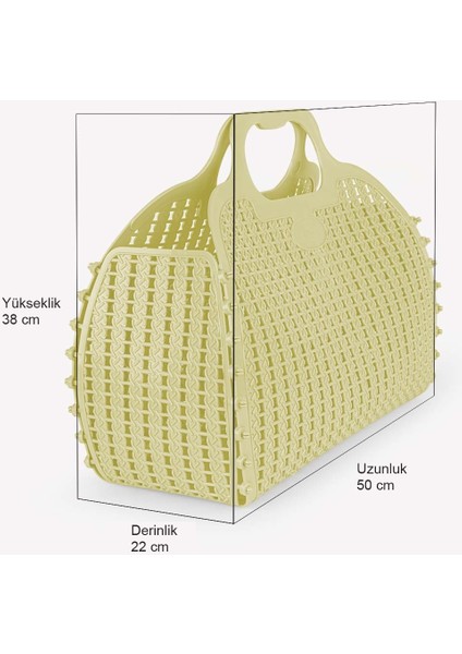 Aykasa 382252 Lime Cream Plaj Çantası