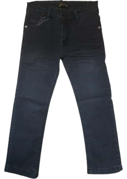 8526 Çocuk Erkek Tırnaklı Licralı Kot Pantolon - Antrasit - ST00099-ANTRASIT-9 Yaş
